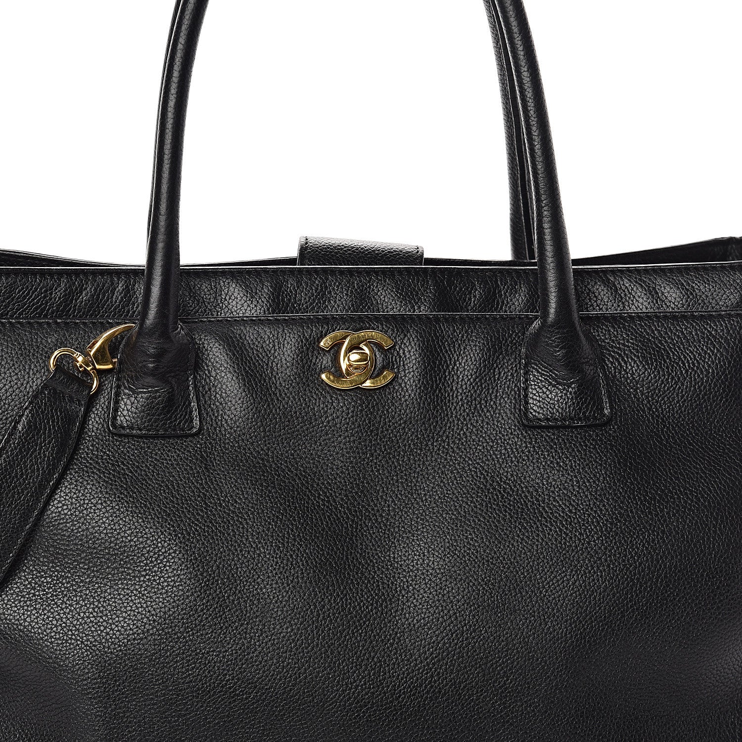 Chanel Calfskin Cerf Shopper Tote Black 7 of 9