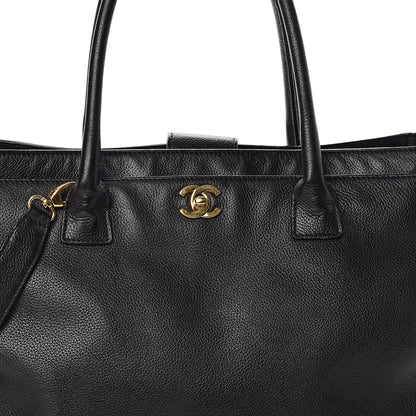 Chanel Calfskin Cerf Shopper Tote Black 7 of 9