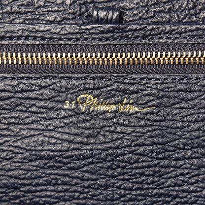 3.1 Phillip Lim 3.1 Textured Calfskin Large Pashli Satchel Ink 7 of 11