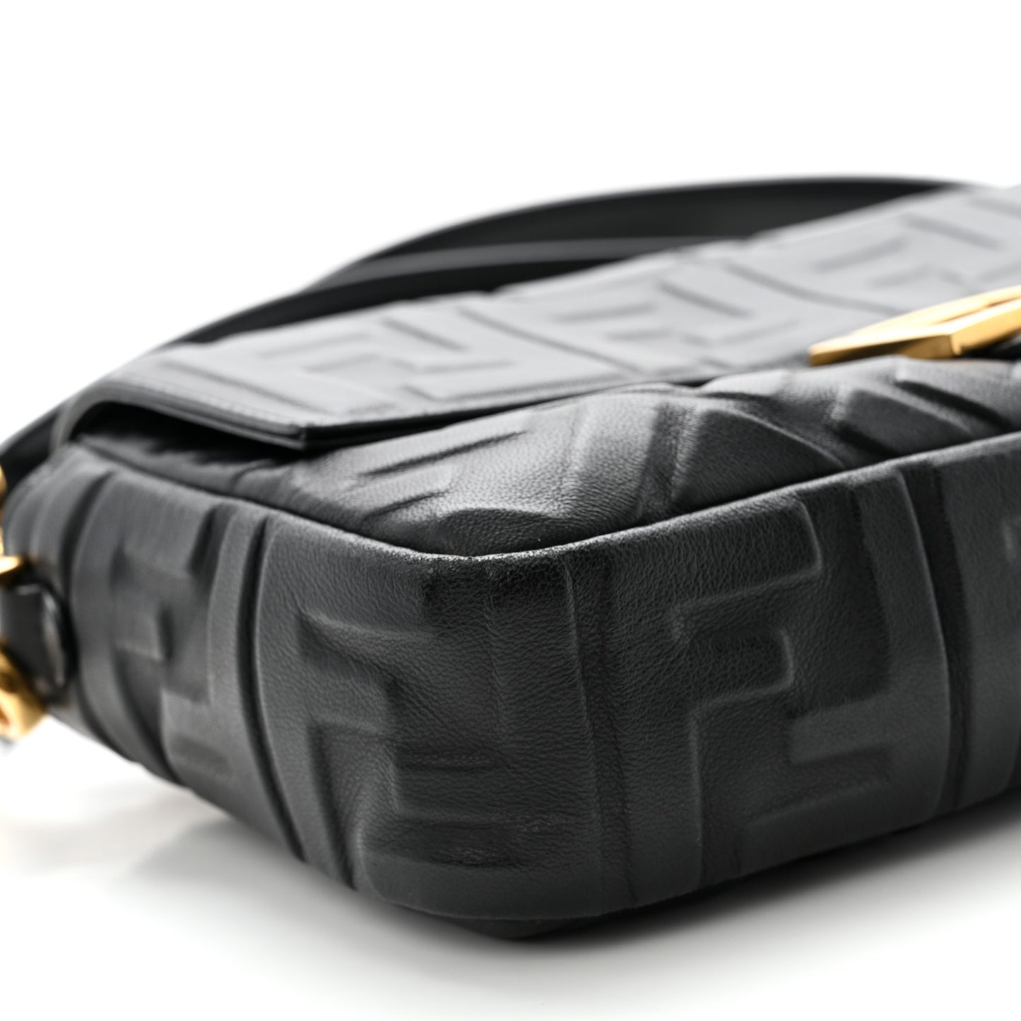Nappa FF 1974 Embossed Baguette Black