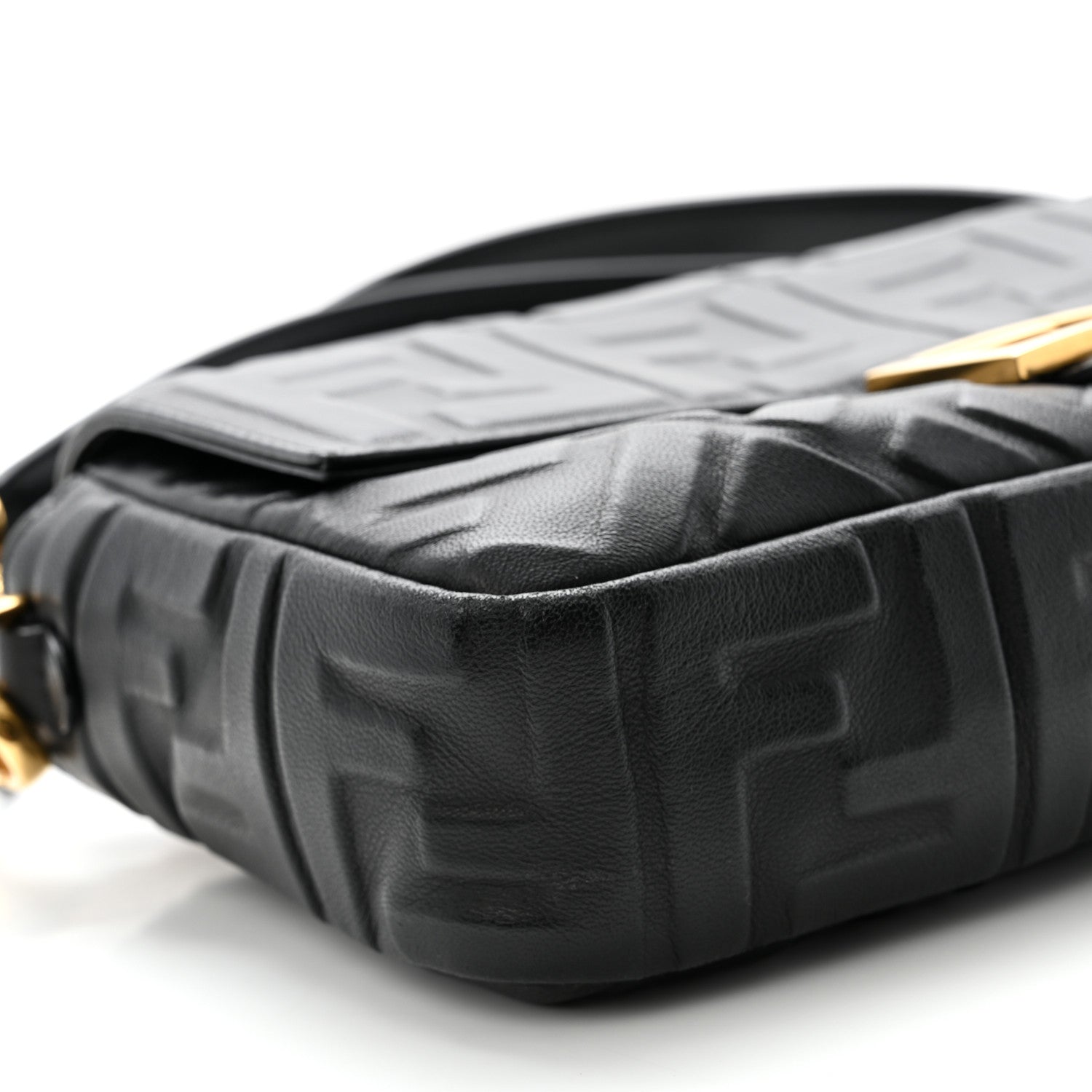 Fendi Nappa FF 1974 Embossed Baguette Black 9 of 11
