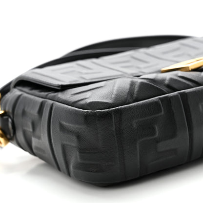 Fendi Nappa FF 1974 Embossed Baguette Black 9 of 11