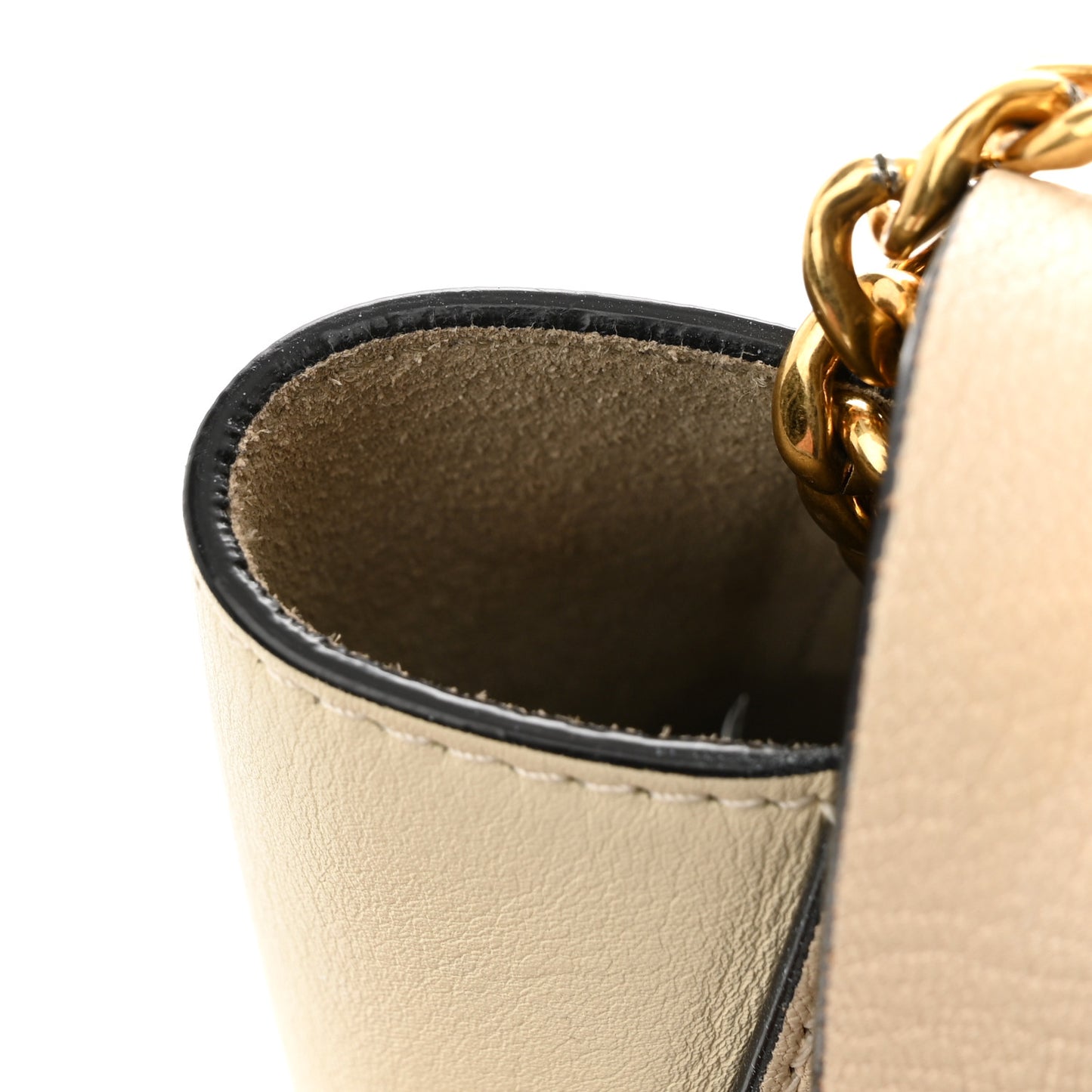Grained Lambskin Drew Crossbody Beige