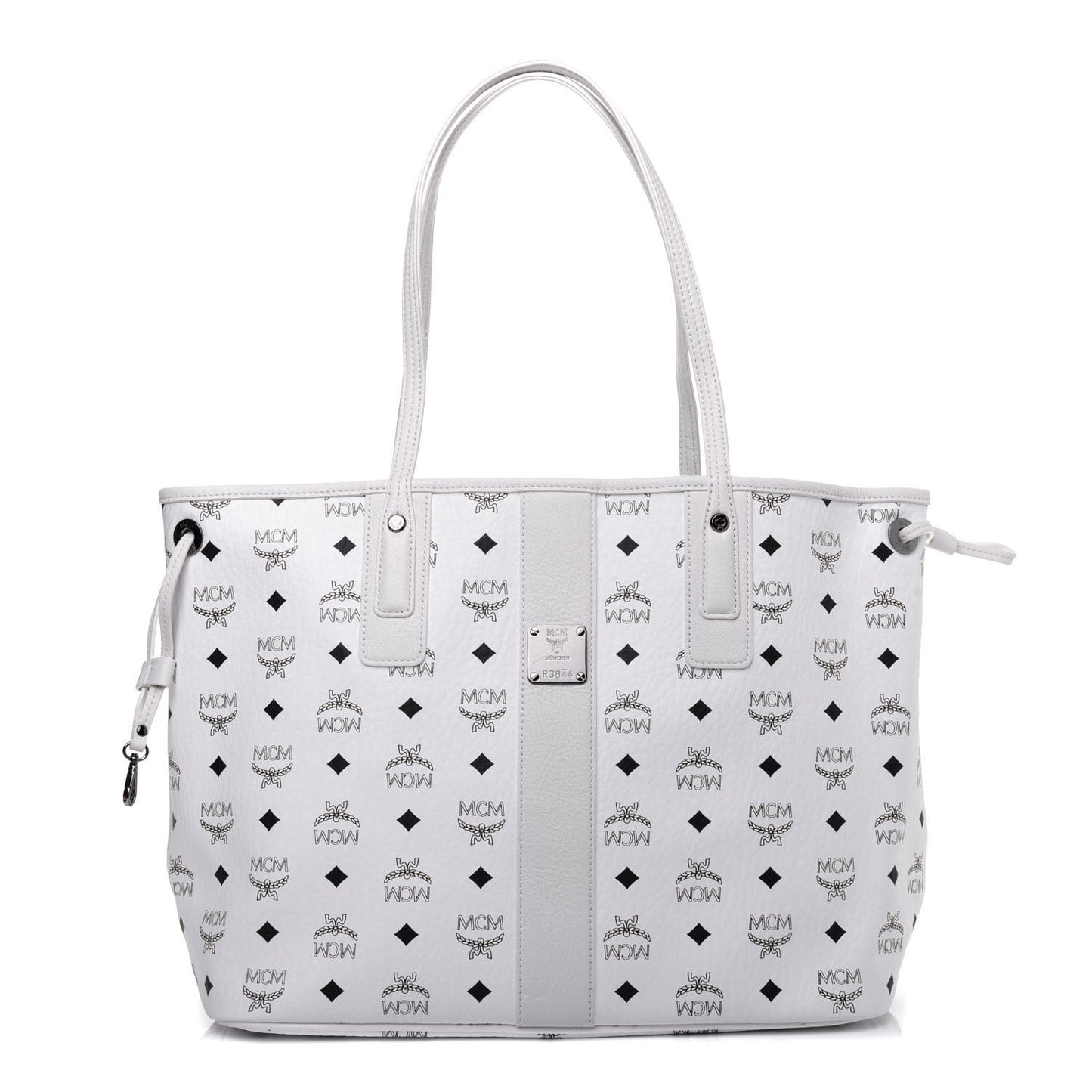 Visetos Medium Liz Reversible Shopper Tote White