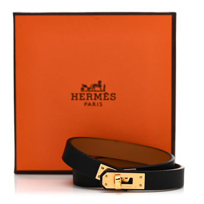 Hermes Swift Kelly Double Tour Bracelet T2 Black 6 of 6
