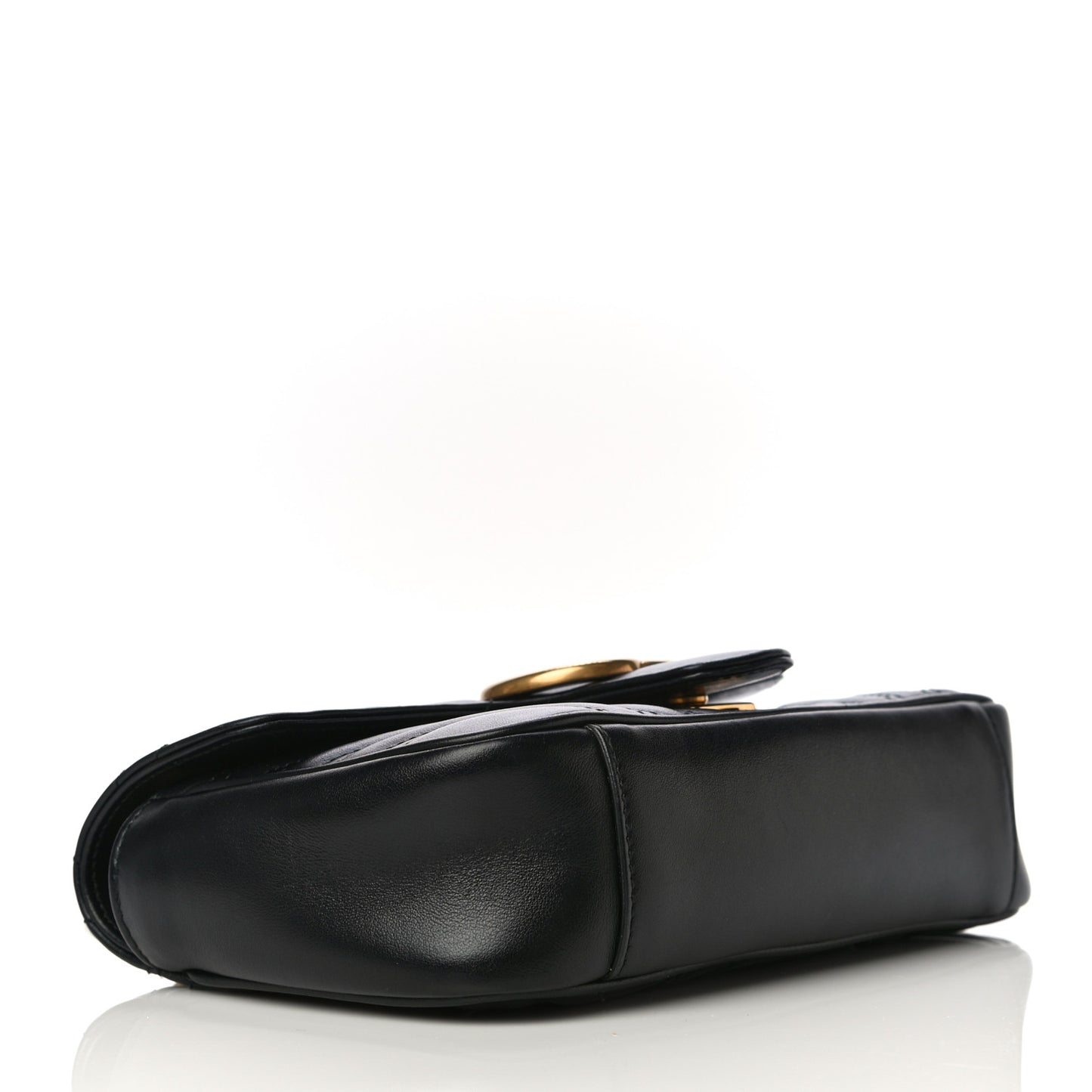 Calfskin Matelasse Mini GG Marmont Shoulder Bag Black