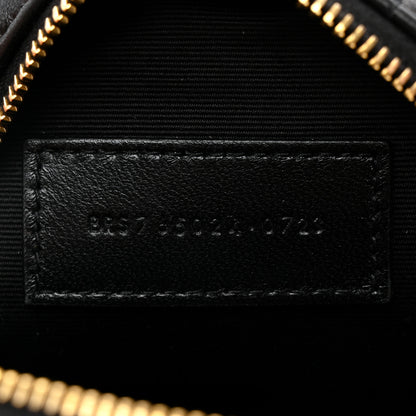 Saint Laurent Lambskin Quilted Cassandre Small Cosmetic Pouch Black 7 of 7