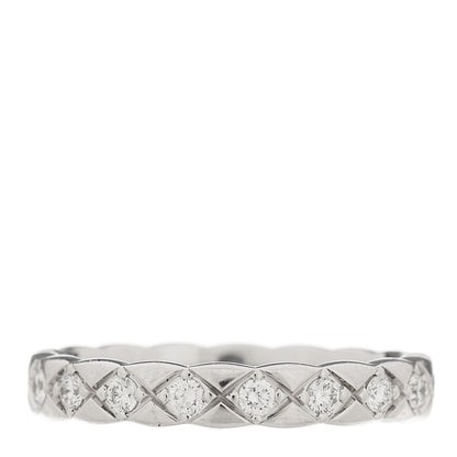 Chanel 18K White Gold Diamond Mini Coco Crush Ring 51 5.75 3 of 5