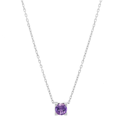 Cartier 18K White Gold Amethyst C De Cartier Pendant Necklace 1 of 6