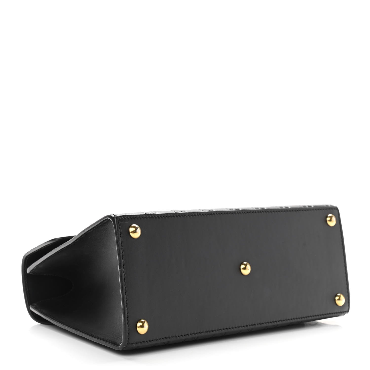 Gucci Guccissima Signature Small Padlock Top Handle Bag Black 4 of 10