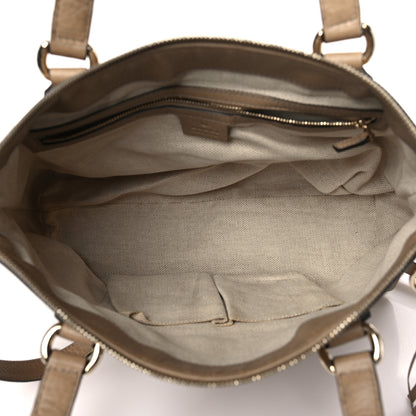Gucci Pebbled Calfskin Small Soho Top Handle Satchel Camelia 5 of 9