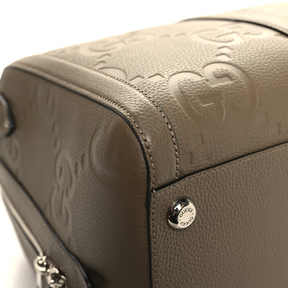 Gucci Piuma Calfskin Jumbo GG Embossed Large Duffle Bag Good Taupe 9 of 12