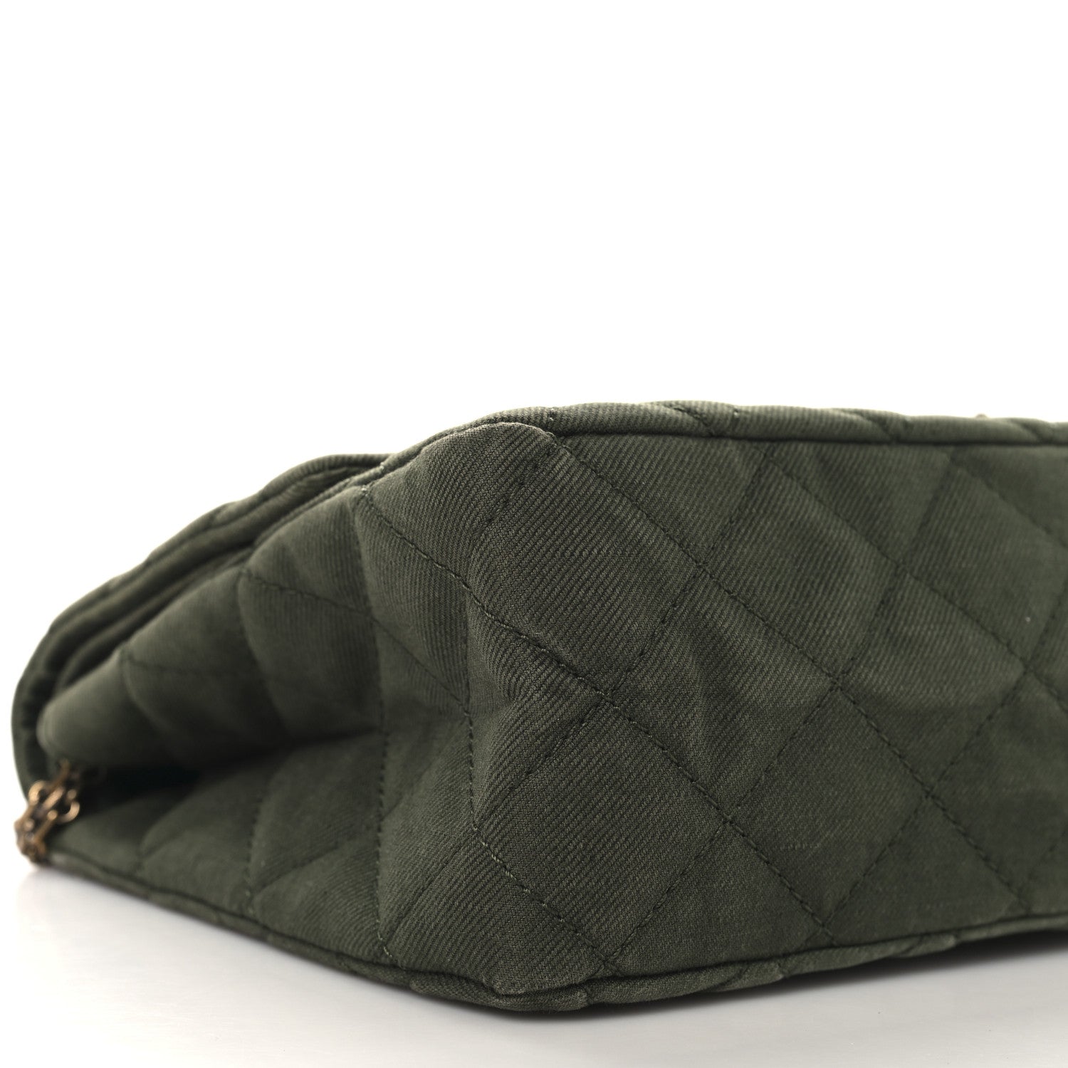 Chanel Canvas Quilted 2.55 Reissue 227 Flap Green 9 of 14