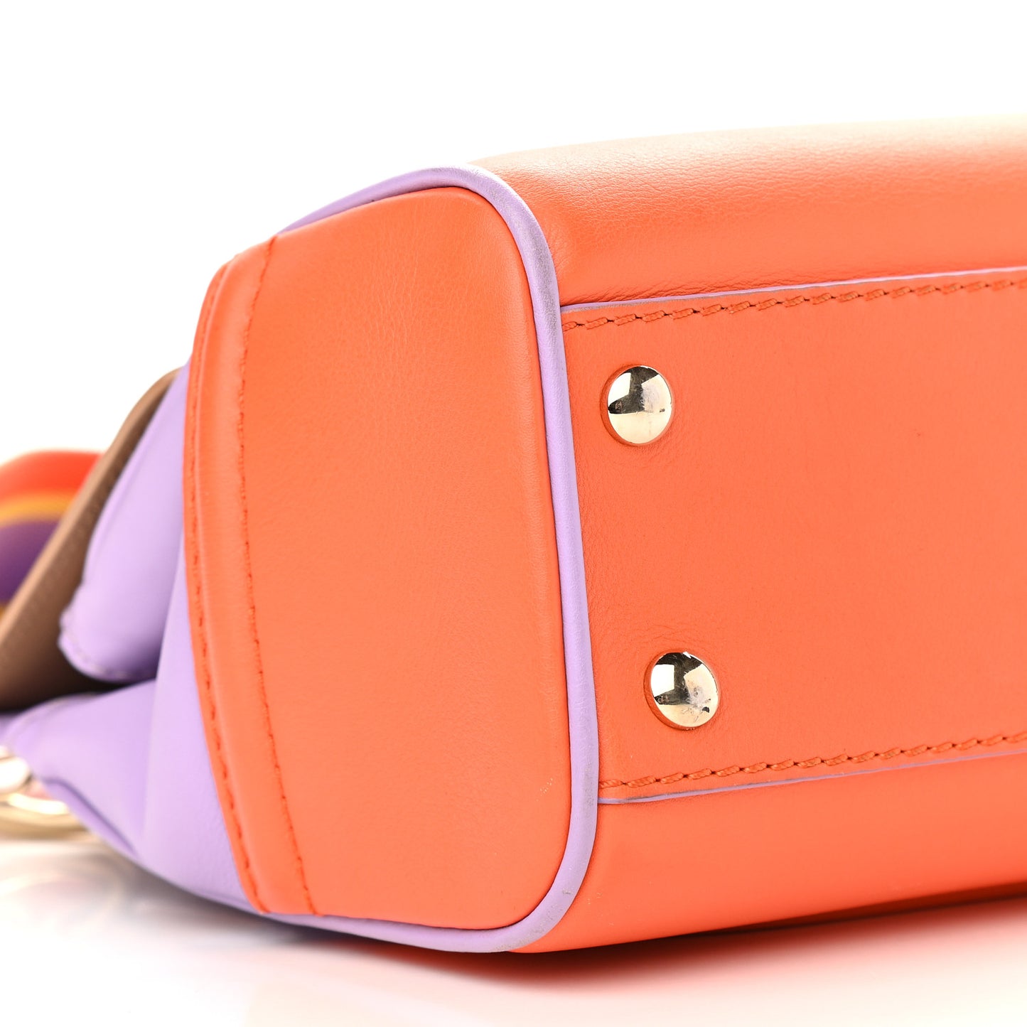 Calfskin Medium Palazzo Empire Bag Purple Orange Tan