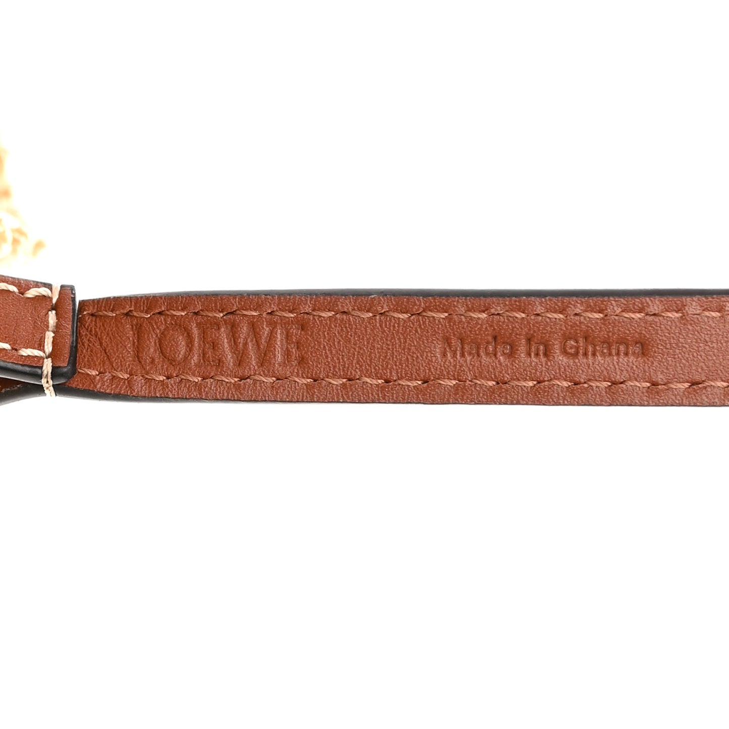 Raffia Calfskin Shell Basket Tote Natural Pecan