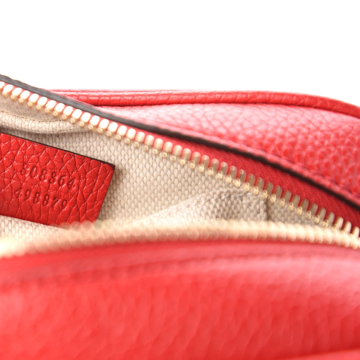 Pebbled Calfskin Small Soho Disco Bag Vibrant Red