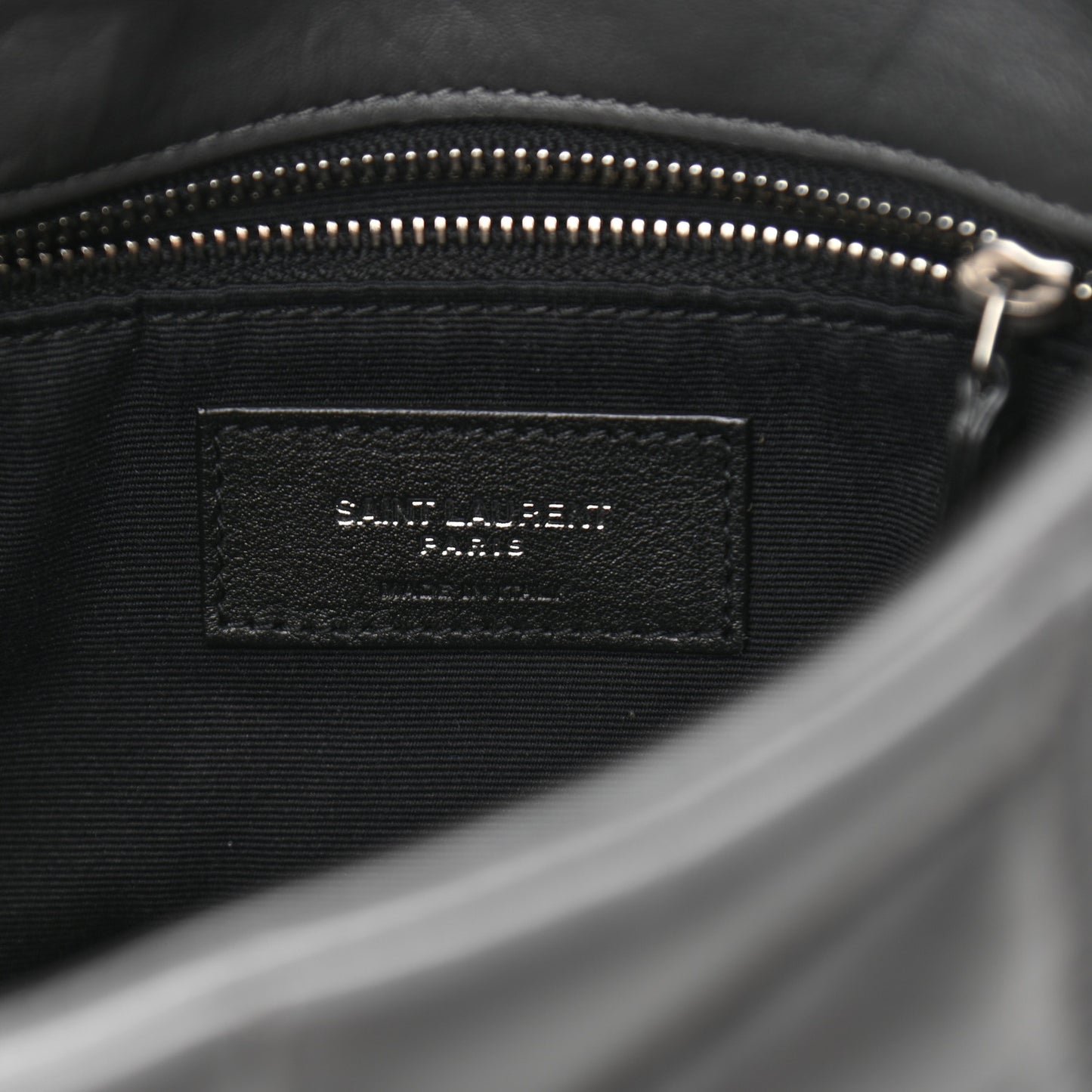 Lambskin Quilted Toy Loulou Puffer Monogram Chain Satchel Storm