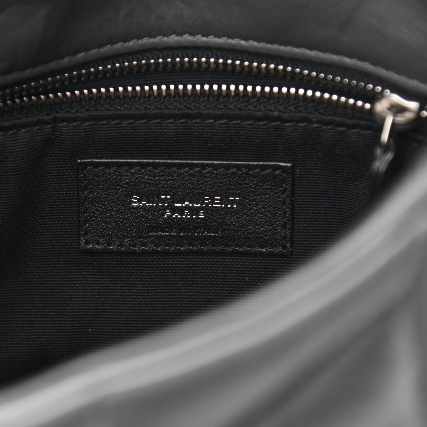 Saint Laurent Lambskin Quilted Toy Loulou Puffer Monogram Chain Satchel Storm 6 of 11