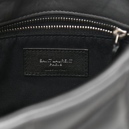 Saint Laurent Lambskin Quilted Toy Loulou Puffer Monogram Chain Satchel Storm 6 of 11