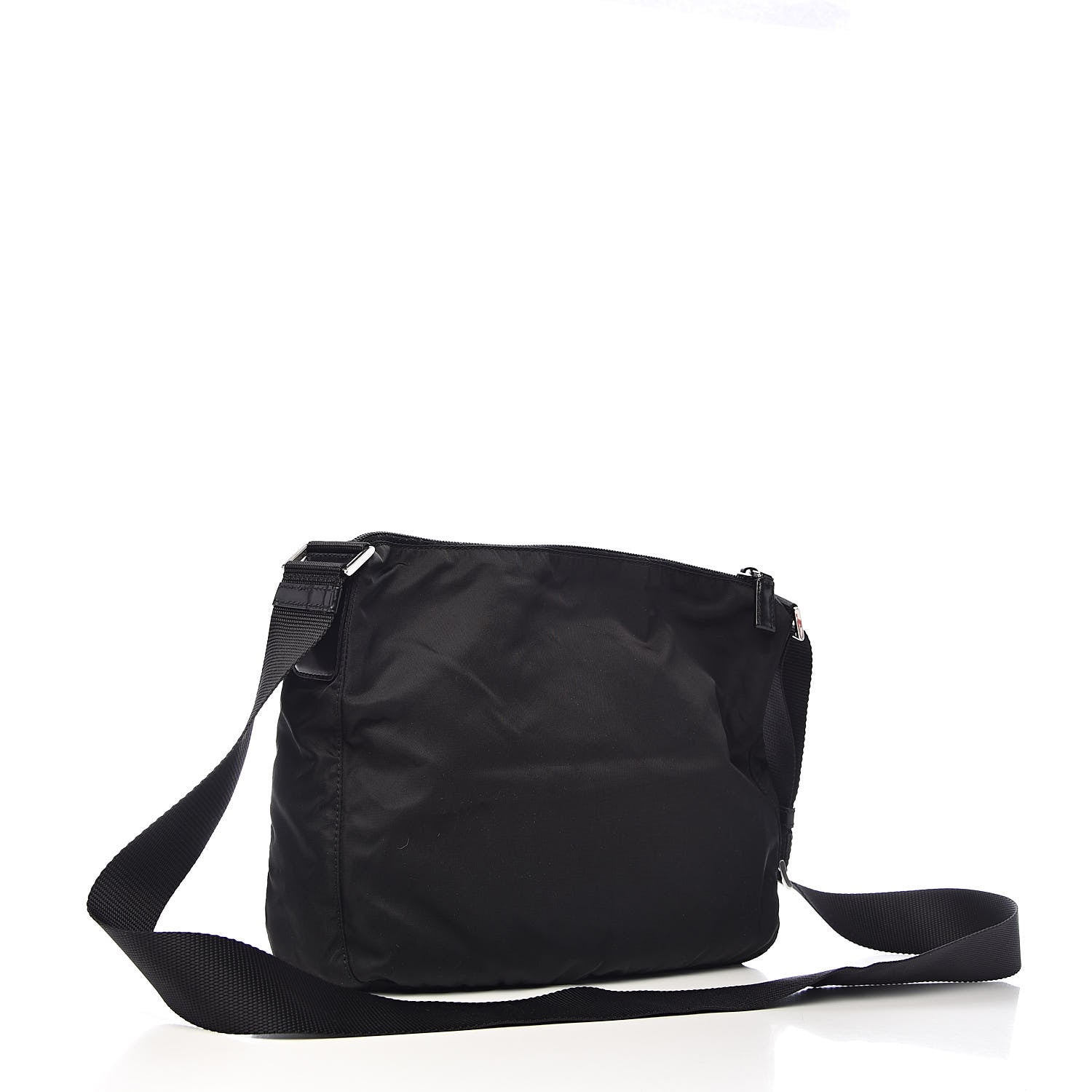 Prada Nylon Flat Messenger Bag Black 3 of 10