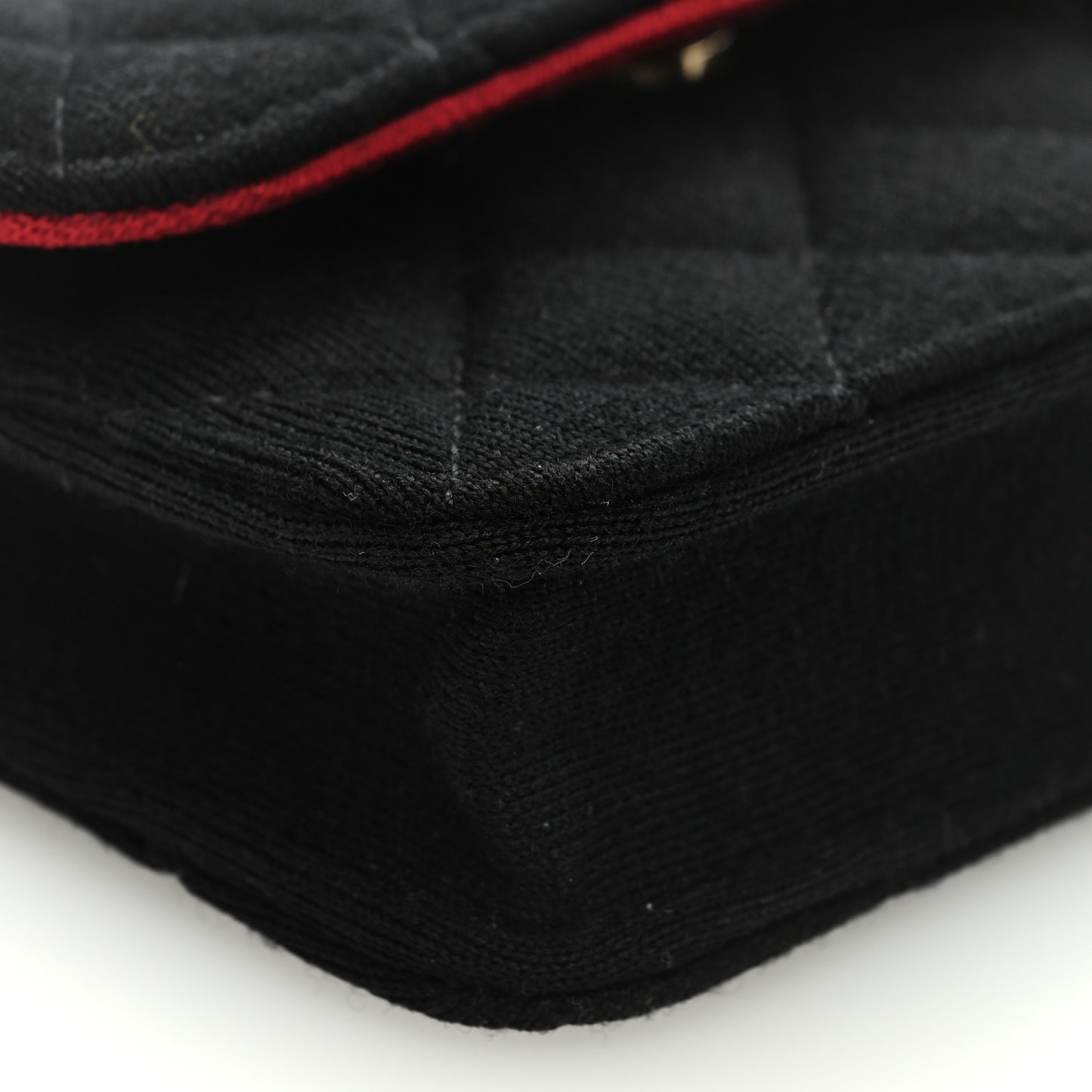 Jersey Quilted Micro Mini Flap Black