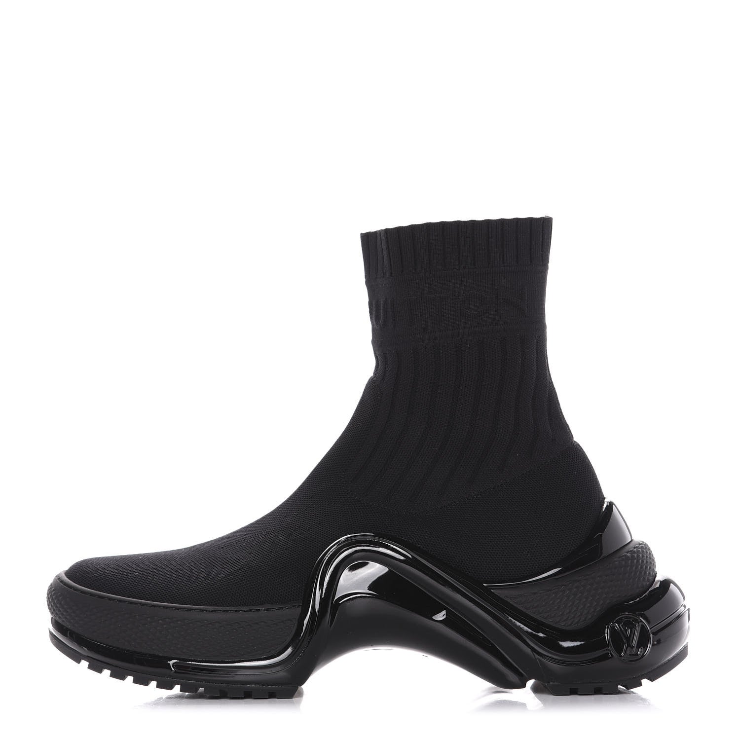 Louis Vuitton Stretch Textile Patent LV Archlight Sneaker Boots 41 Black 1 of 9