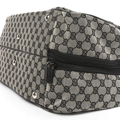 Gucci Monogram Textured Dollar Calfskin Suitcase Luggage Beige Black 10 of 10