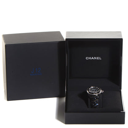 Chanel Stainless Steel Ceramic Diamond 33mm J12 Quartz Watch Black 6 of 6