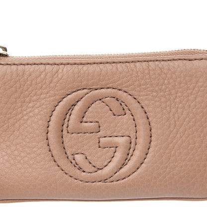 Gucci Pebbled Calfskin Soho Key Case Camelia 7 of 8