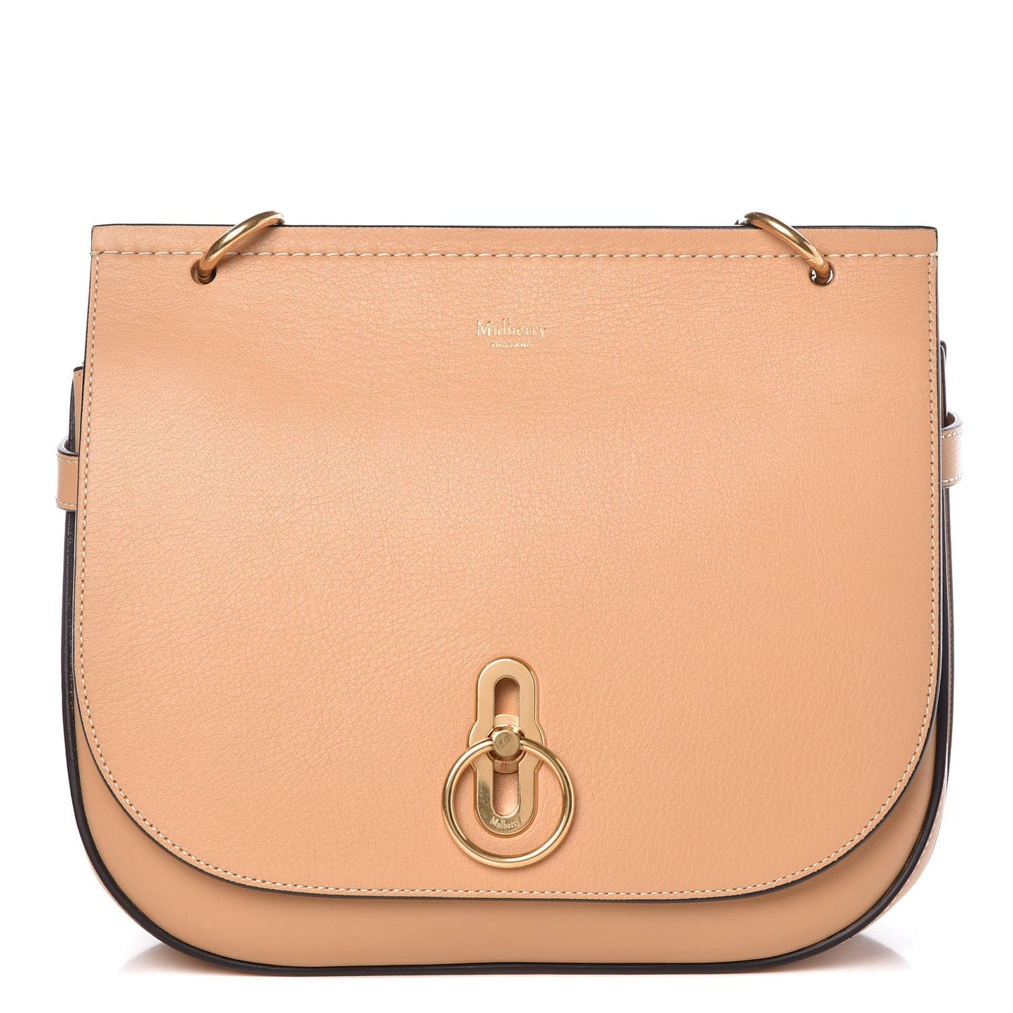 Silky Calfskin Amberley Satchel Dark Golden Yellow
