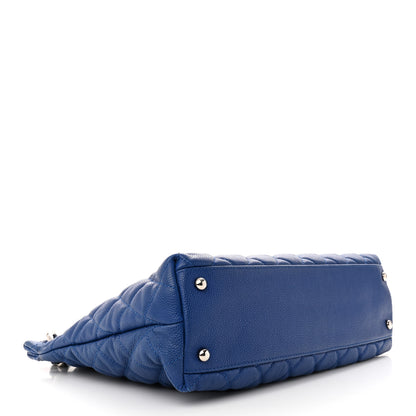 Chanel Caviar Quilted Easy Zip Tote Cobalt Blue 4 of 12