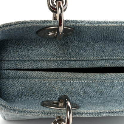 Christian Dior Denim Cannage Medium Lady Dior Light Blue 10 of 14