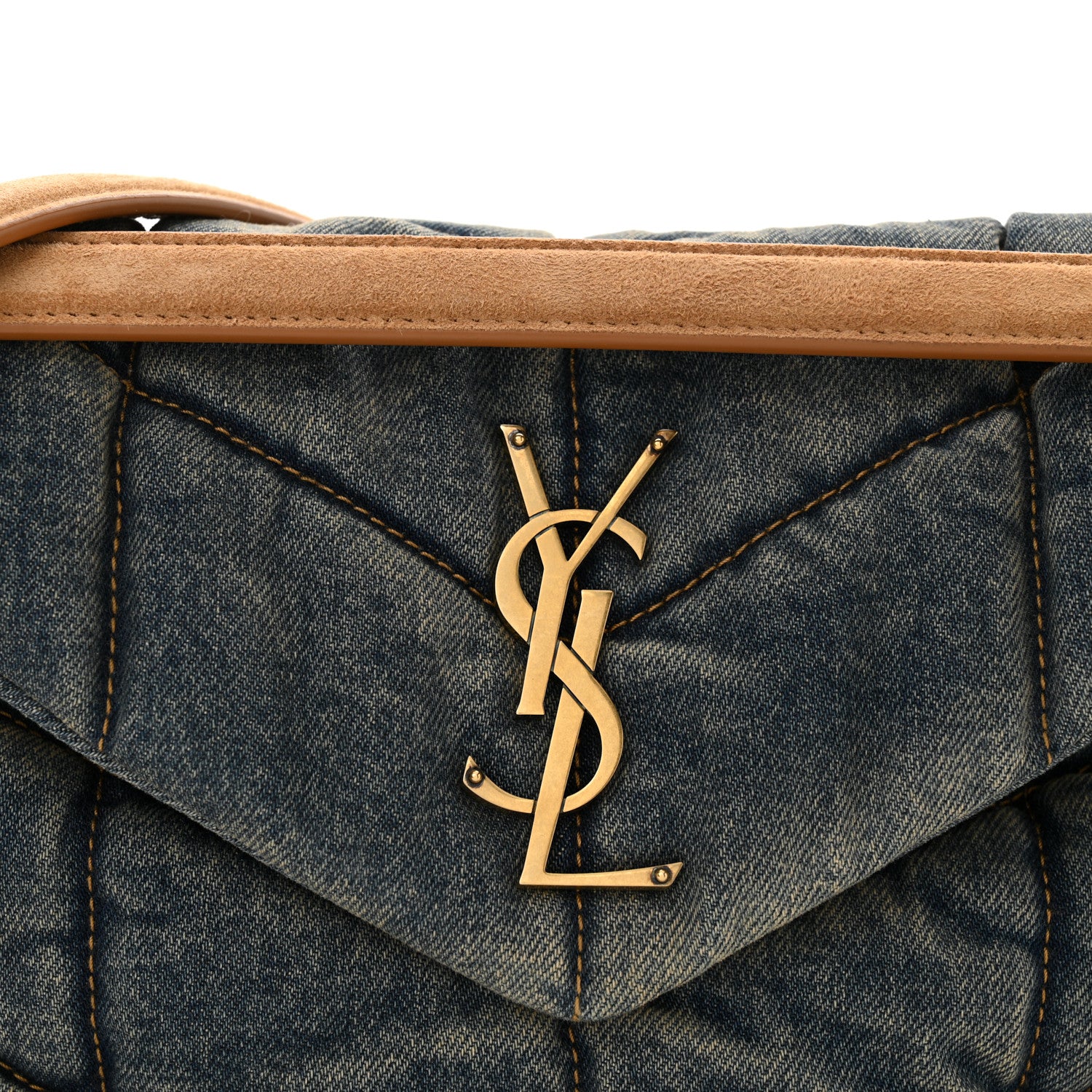 Givenchy Denim Quilted Small Loulou Puffer Monogram Chain Satchel Rodeo Blue 8 of 10