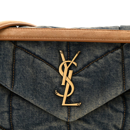 Givenchy Denim Quilted Small Loulou Puffer Monogram Chain Satchel Rodeo Blue 8 of 10
