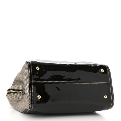 Fendi Patent Canvas Small Chameleon Tote Black 3 of 9
