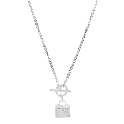 Hermes Sterling Silver Kelly Charm Pendant Necklace 1 of 5