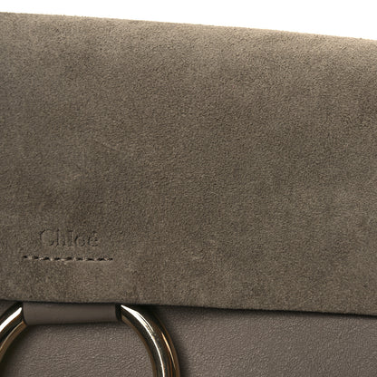Chloe Suede Calfskin Small Faye Shoulder Bag Motty Grey 11 of 11