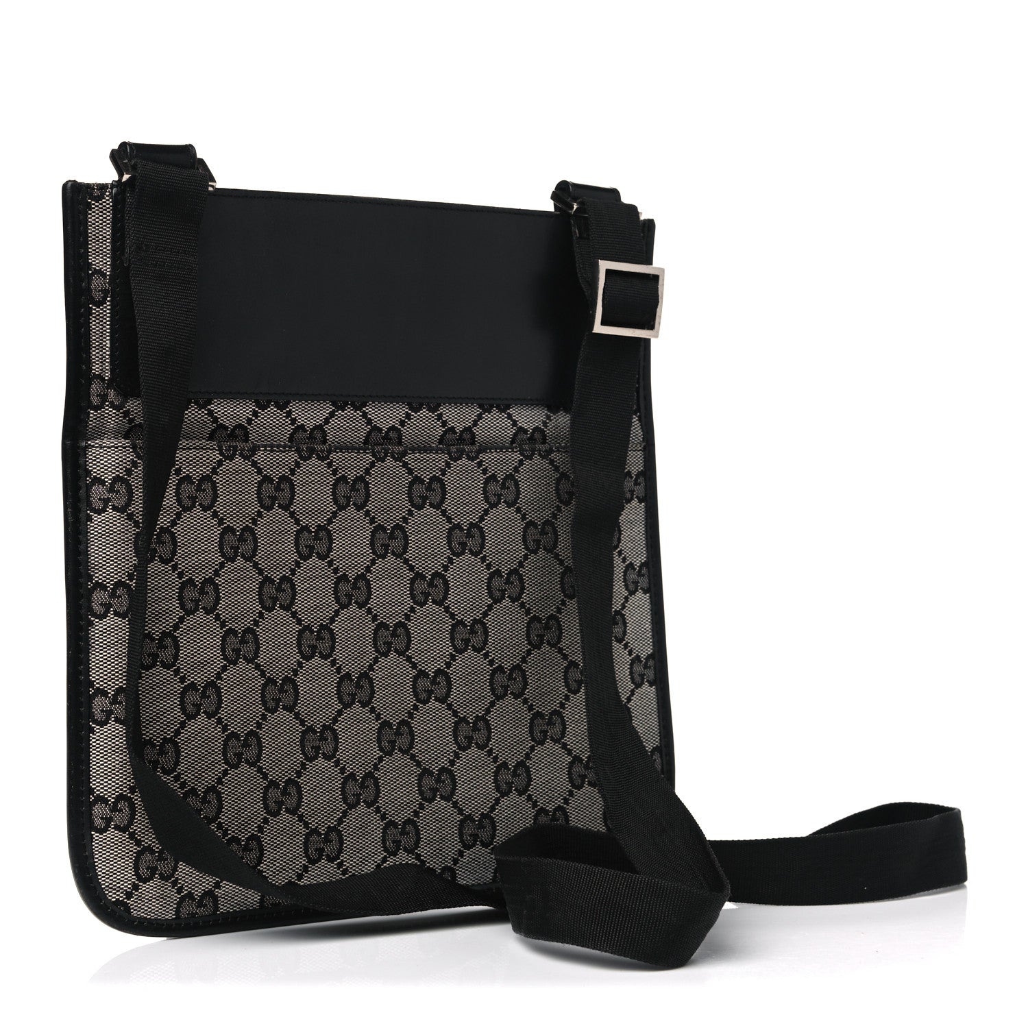 Gucci GG Monogram Messenger Crossbody Bag Black 2 of 11