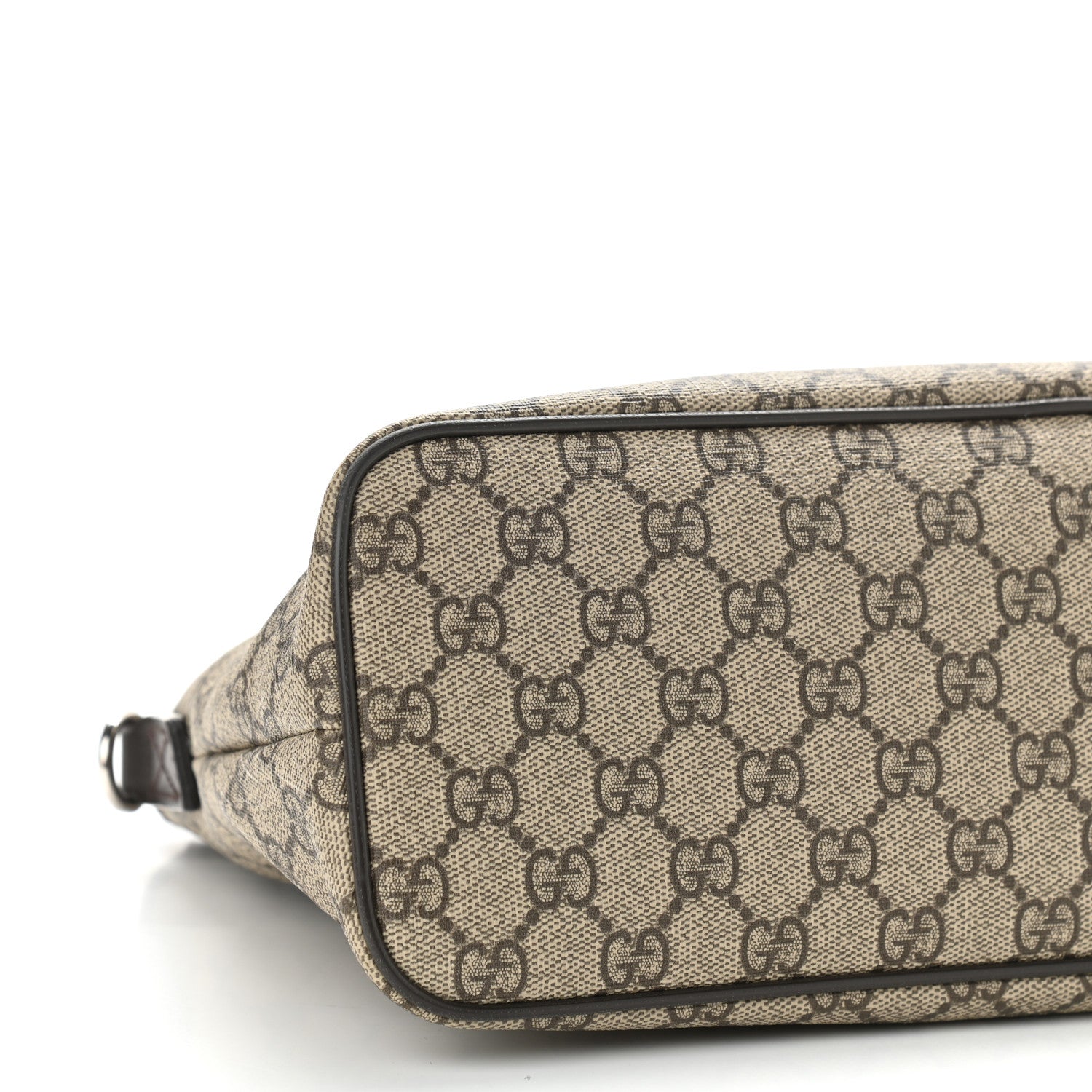 Gucci GG Supreme Monogram Small Zippered Tote Dark Brown 9 of 10