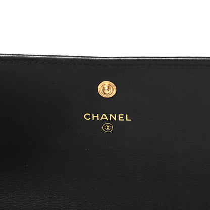 Chanel Lambskin Quilted Chanel 19 Flap Wallet Black 6 of 8