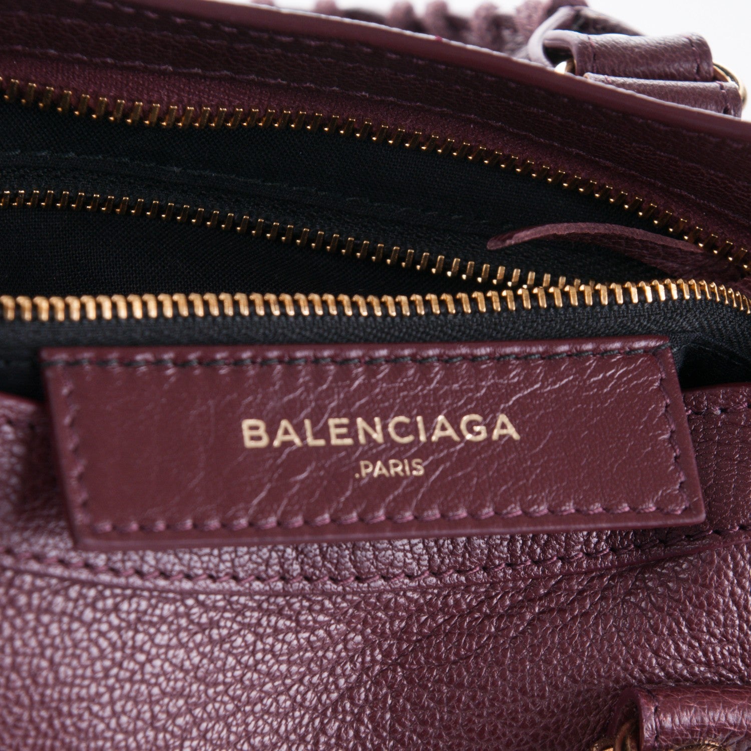 Balenciaga Chevre Gold Metallic Edge Hardware S City Rouge Pourpre 7 of 7