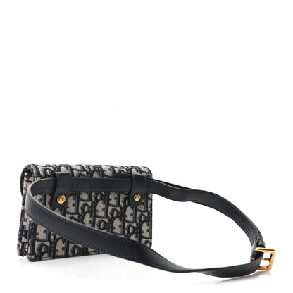 Christian Dior Oblique Saddle Belt Bag Blue 2 of 9