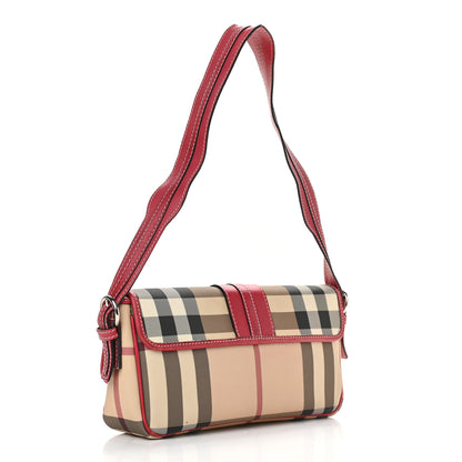 Burberry House Check Buckle Shoulder Bag Red 2 of 13