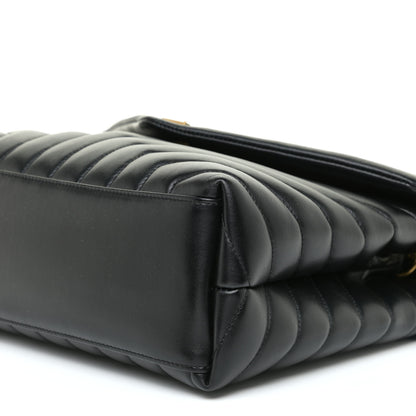 Saint Laurent Calfskin Y Quilted Monogram Medium Loulou Chain Satchel Black 6 of 17