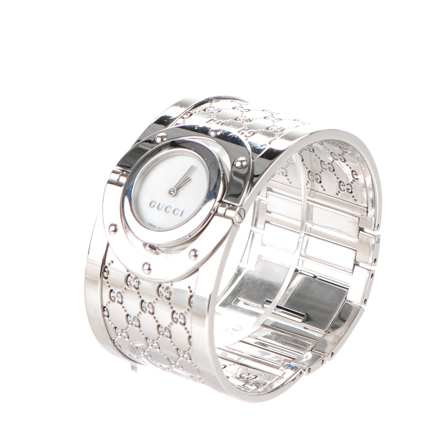 Stainless Steel Mother of Pearl 33mm Twirl Quartz Watch
