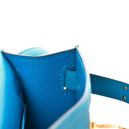 Hermes Chevre Mysore Mini Kelly Sellier 20 Bleu Zanzibar 12 of 29