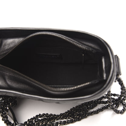Chanel Aged Calfskin Chevron Quilted Small Gabrielle Hobo So Black 5 of 10