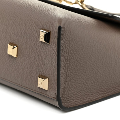 Salvatore Ferragamo Calfskin Small The Studio Crossbody Bag Caraway Seed 7 of 17