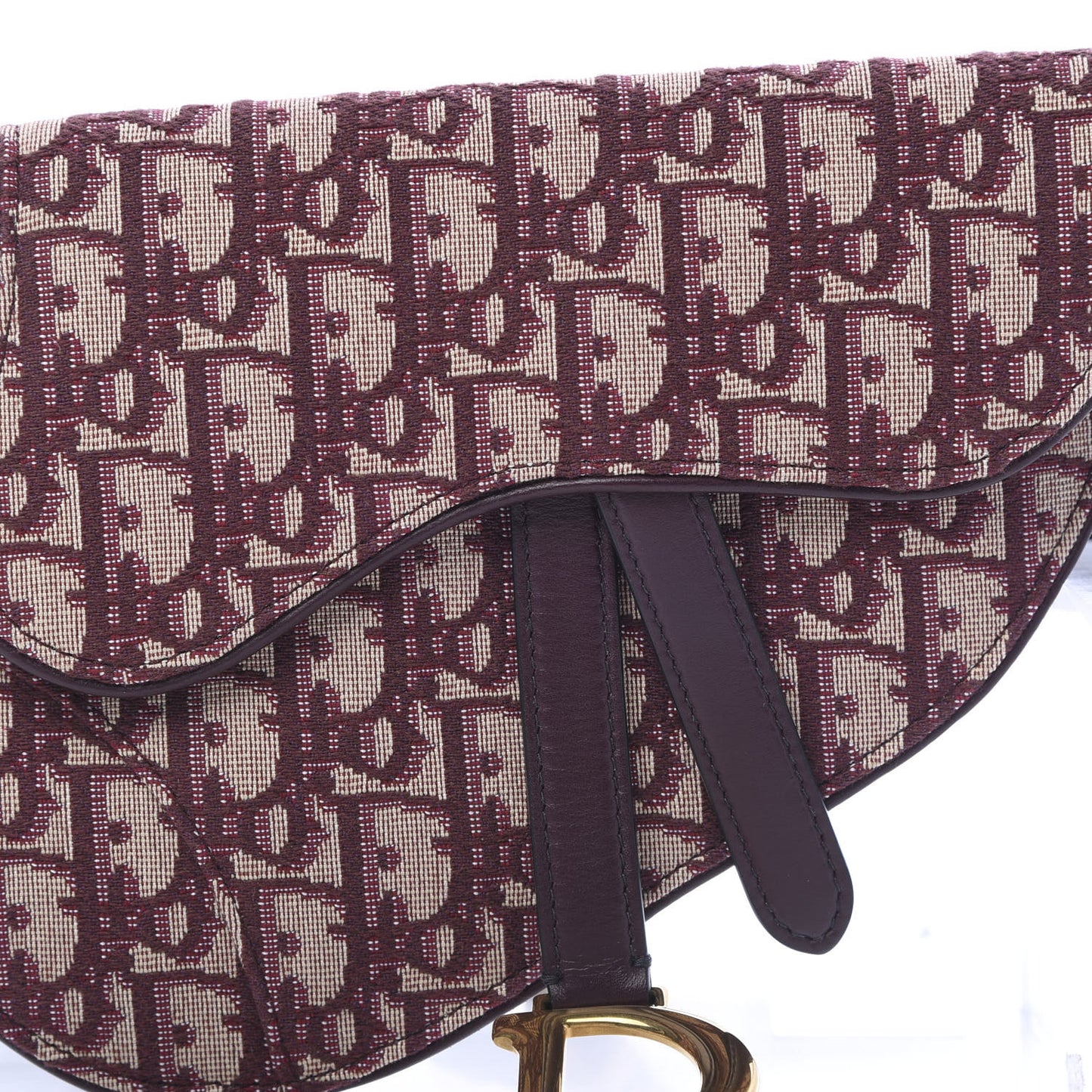 Oblique Saddle Belt Bag Bordeaux