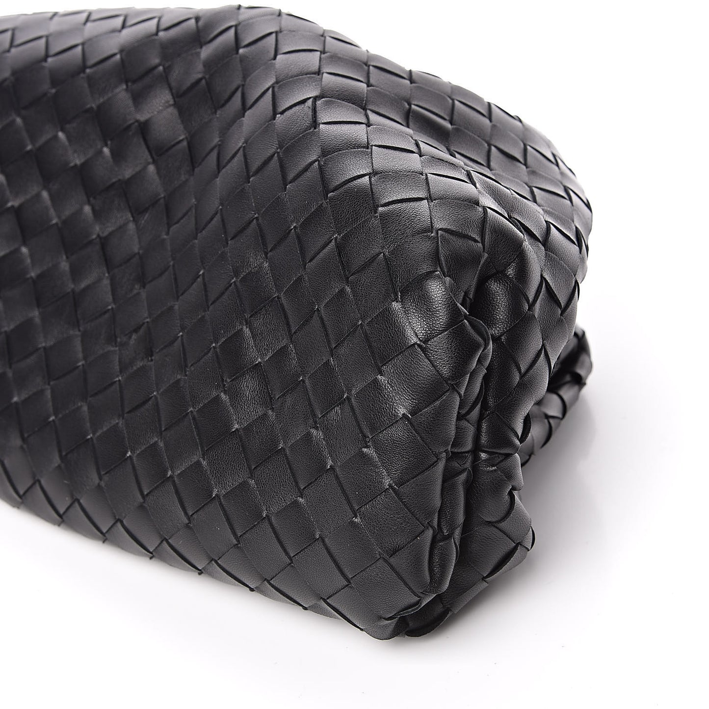 Nappa Maxi Intreccio The Pouch Oversized Clutch Black